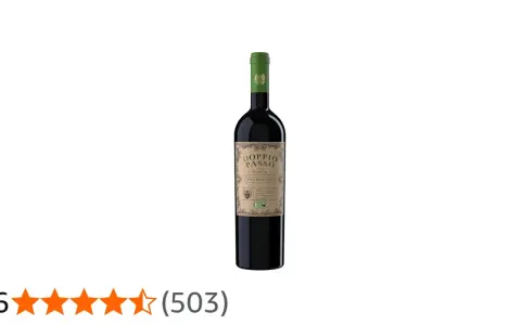 Flasche Rotwein "Doppio Passo" Primitivo aus Apulien, Italien.