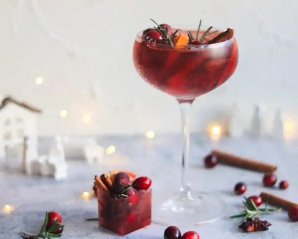 Festliches Winter Aperol Spritz Rezept mit Cranberries, Orange & Zimt. Ein Hauch von Weihnachten im Glas.