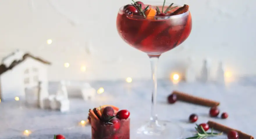 Festliches Winter Aperol Spritz Rezept mit Cranberries, Orange & Zimt. Ein Hauch von Weihnachten im Glas.