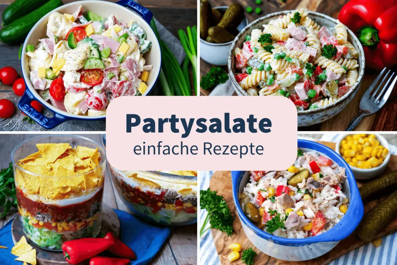 Die besten Salate zur Party: bunte Nudel-, Tortilla- und Reisvarianten. Einfache Rezepte für jeden Anlass.